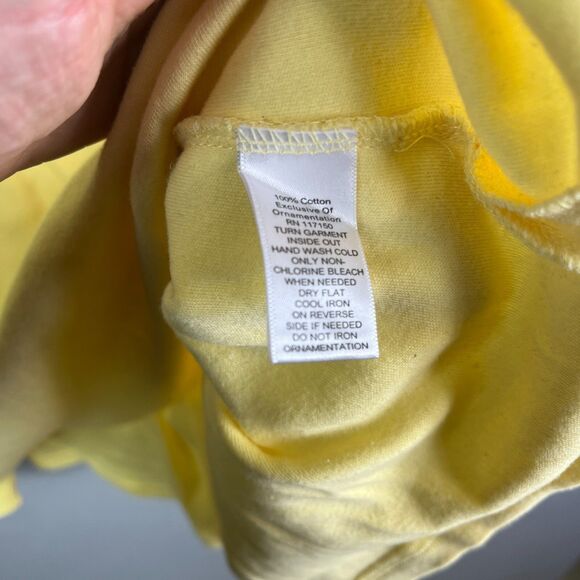 Quacker Factory Birdhouse Sweater Women XL Ruffle Sleeve Rhinestone Blouse - Picture 4 of 8